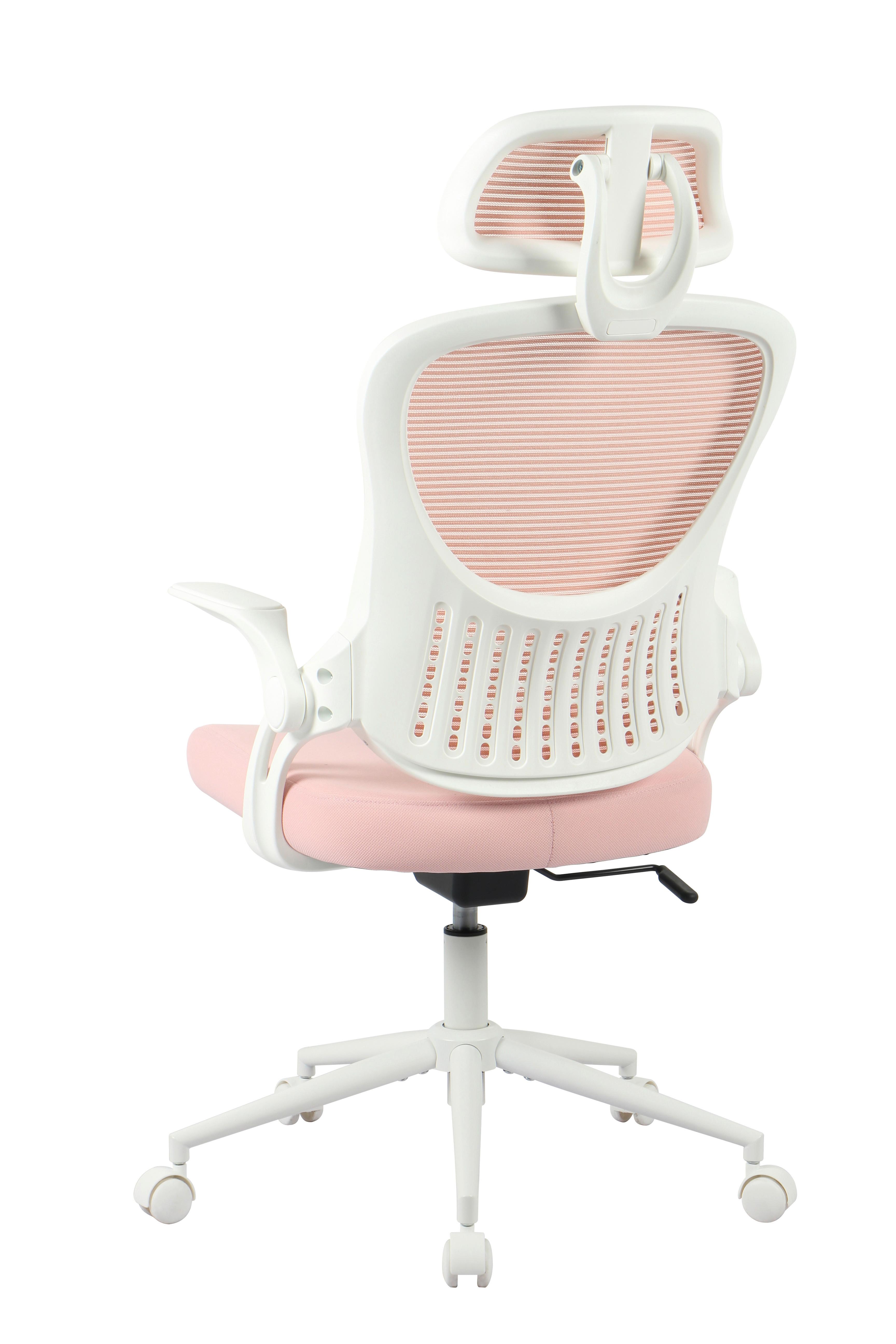 SNURRSTOL POLLY - vit/pink, Modern, metall/textil (68/116-133/64cm) - Mömax