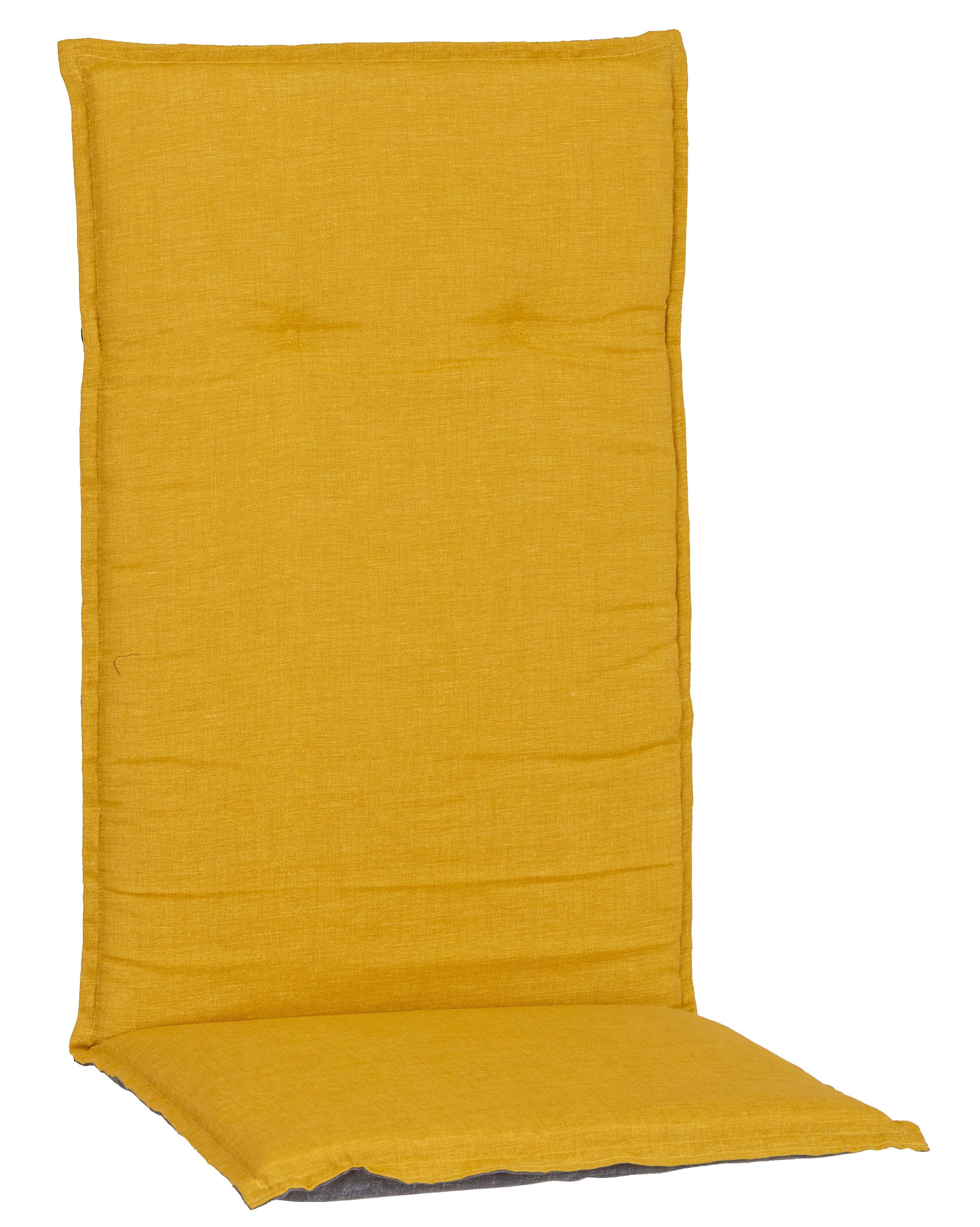 Sesselauflage Genf 2 Senfgelb ca. 120x48x5cm - Senfgelb, Basics (120/48/5cm) - Mömax