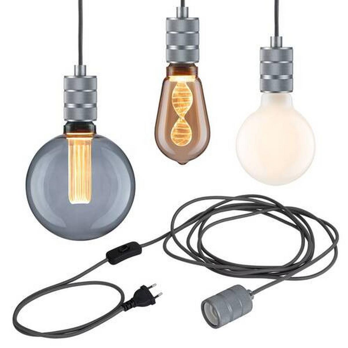 Hängeleuchte Tilla in Grau max. 20 Watt - Basics (4,8/50,8cm) - Paulmann