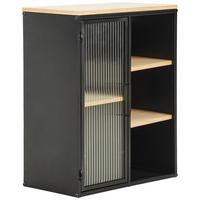 WITRYNA WISZĄCA MAJA - kolor naturalny/czarny, Trend, materiał drewnopochodny/metal (45/55,5/24cm) - Landscape