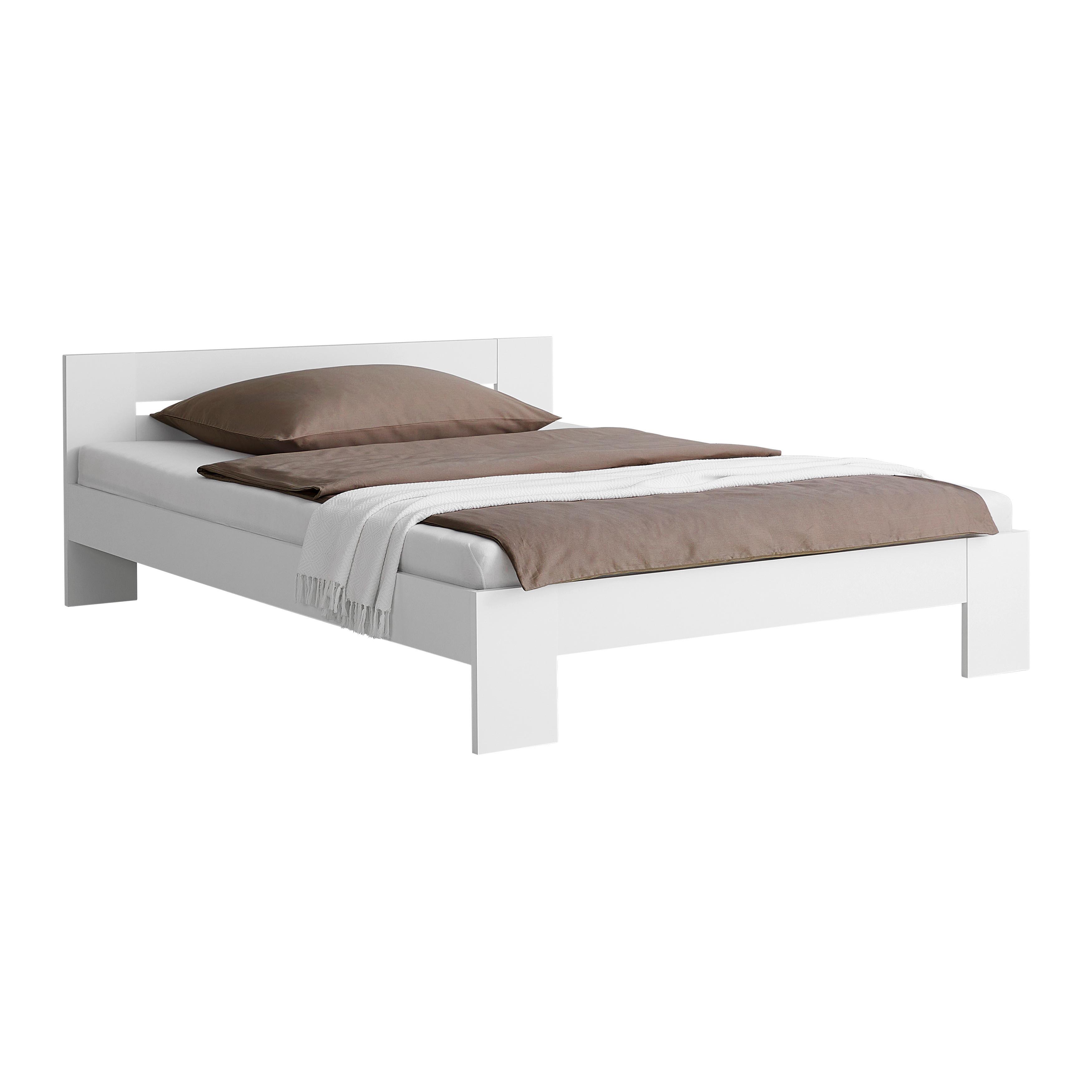 Bett Madrid Weiß ca. 160x200cm - Weiß, MODERN, Holz (160/200cm) - Mömax