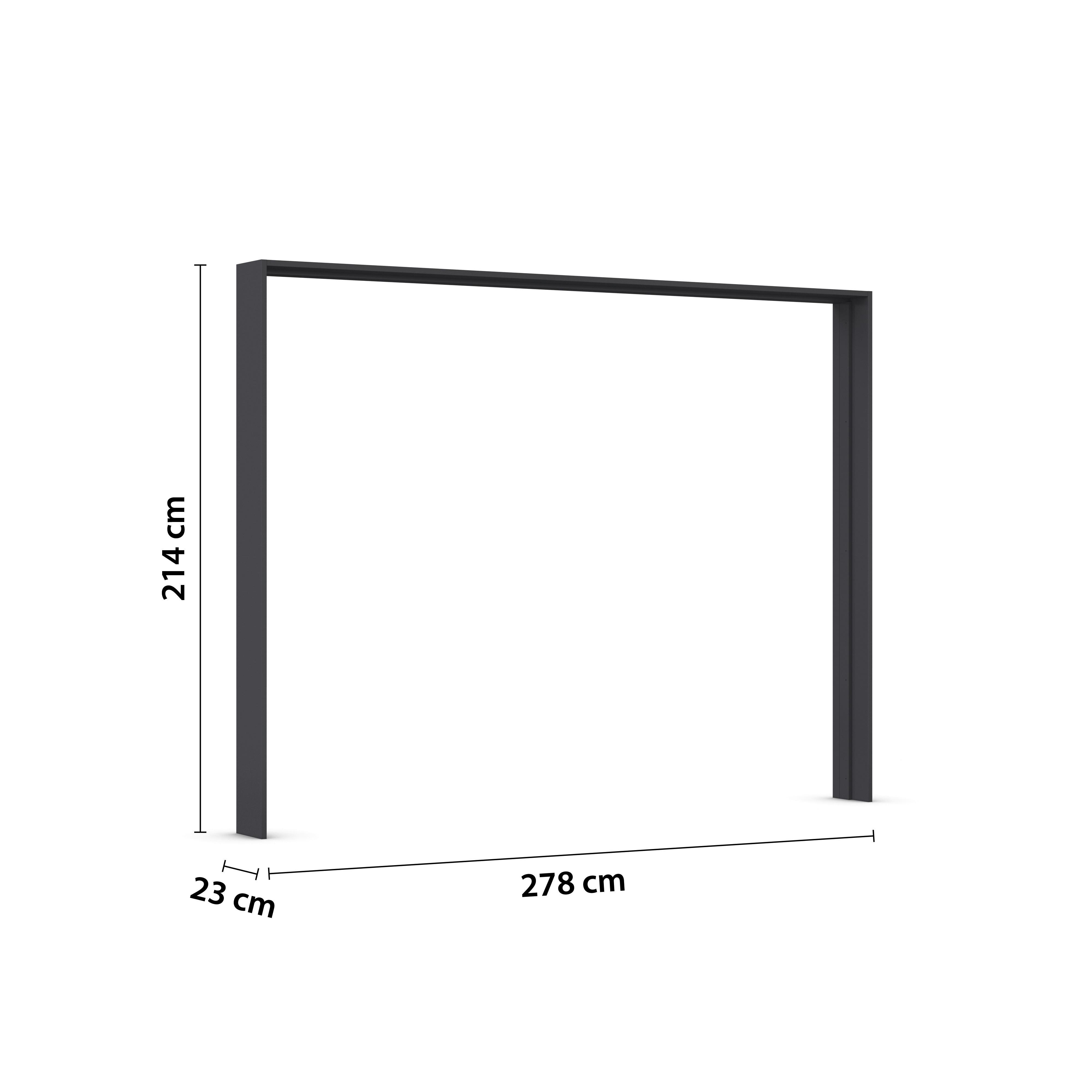 PASSEPARTOUT CASPIO - gri, Konventionell, material pe bază de lemn (278/214/23cm) - Premium Living