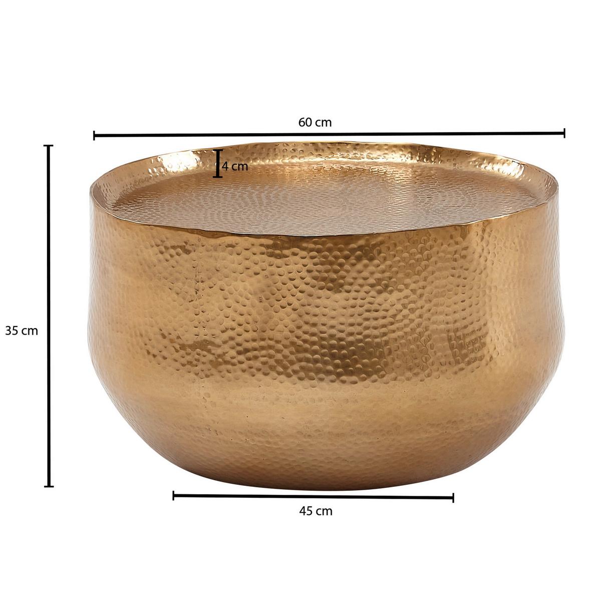 Klubska Miza Wl6.454 - zlate barve, Moderno, kovina (60/60/35cm) - MID.YOU