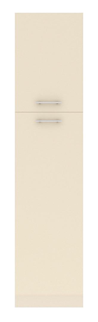 Magasszekrény Ella - krómszínű/krémszínű, Modern, faalapú anyag/fém (50/217/59cm)