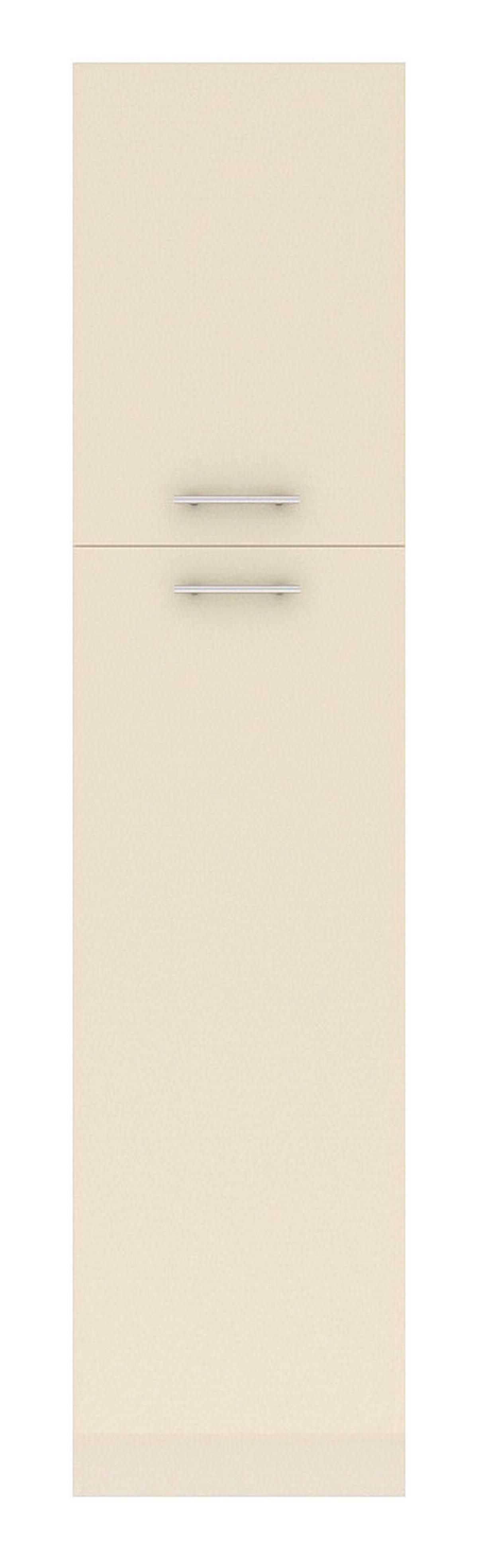 Magasszekrény Ella - krómszínű/krémszínű, Modern, faalapú anyag/fém (50/217/59cm)