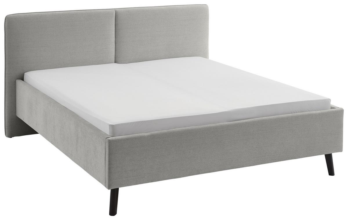 Polsterbett Palma Hellgrau ca. 180x200cm - Hellgrau, Konventionell, Holz/Textil (180/200cm) - Premium Living