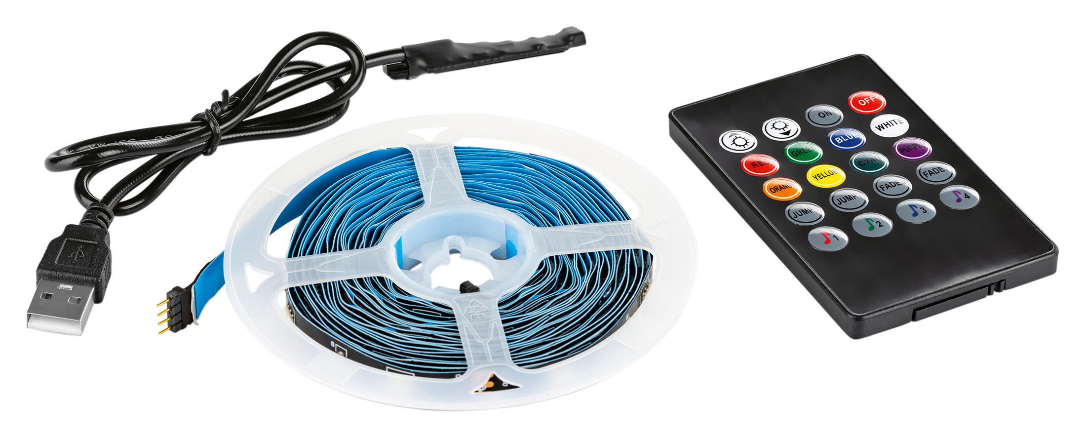 LED-Spot Easymaxx LED-Streifen diverse Farben max. 2,5 Watt - Blau/Gelb, Kunststoff (450cm)
