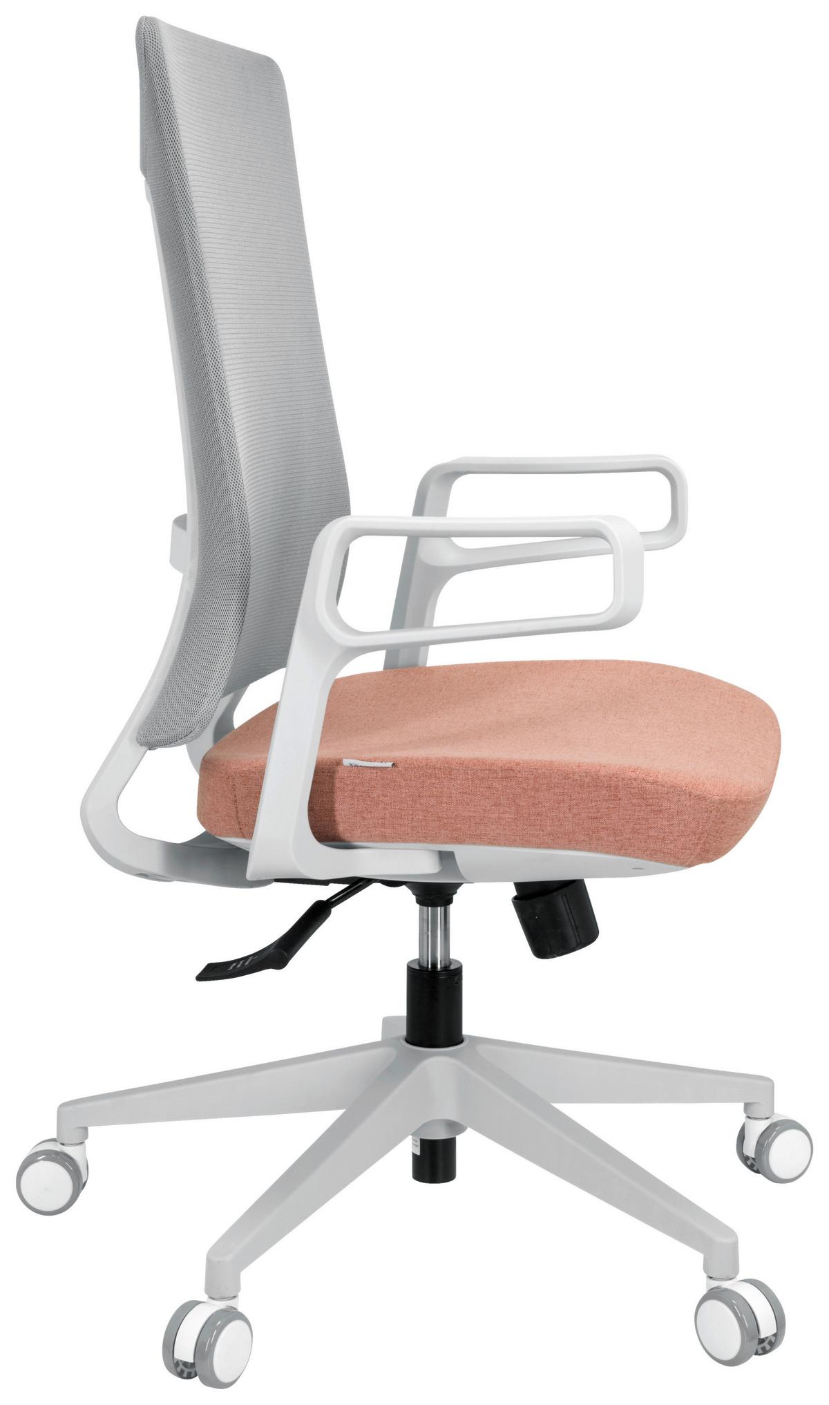 Pisarniški Stol Comfio Wm, Siva, Roza - roza/siva, Basics, umetna masa/tekstil (58/104/59cm) - MID.YOU