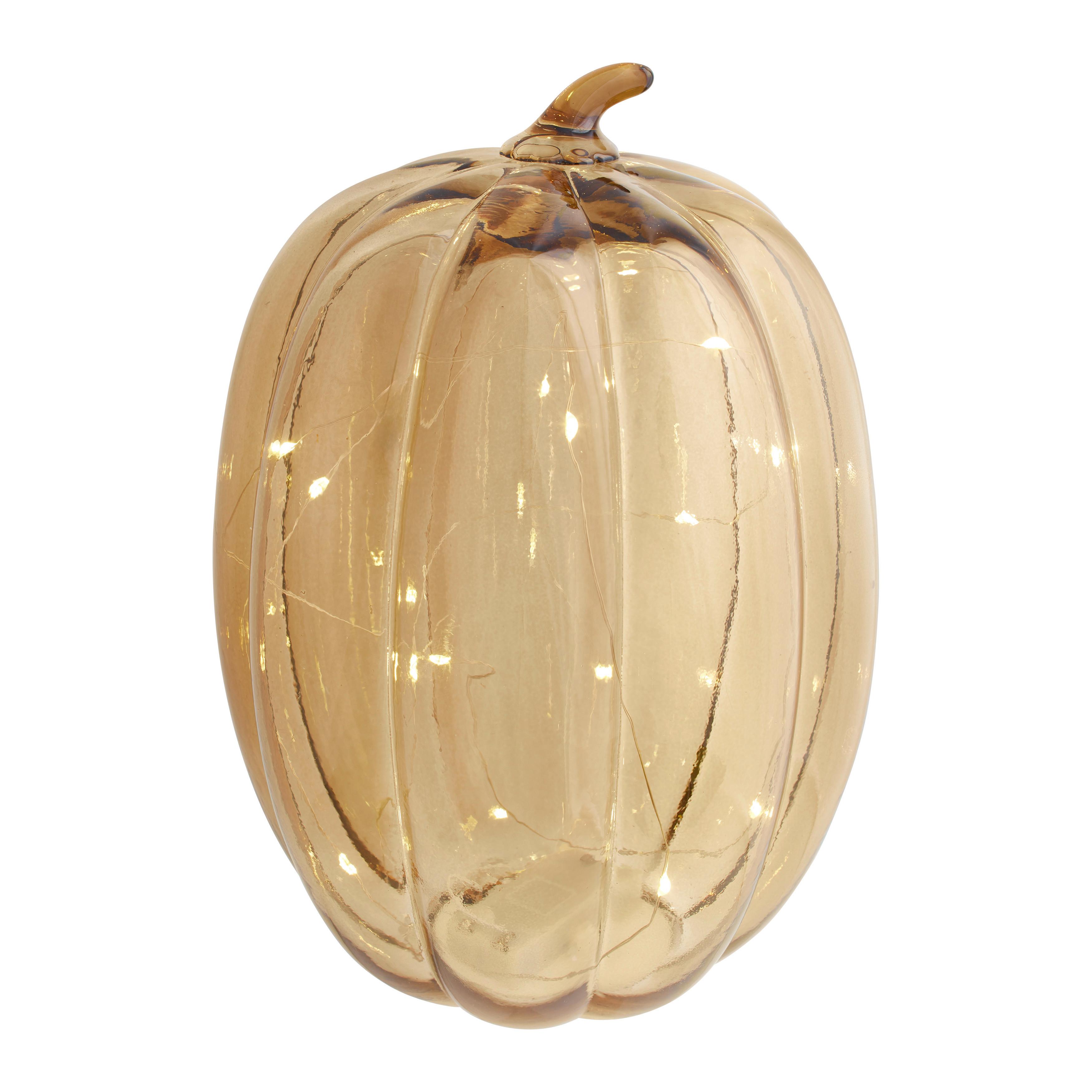 Dekokürbis Pumpkin Braun - Braun, KONVENTIONELL, Glas/Kunststoff (15/20,5cm) - Mömax