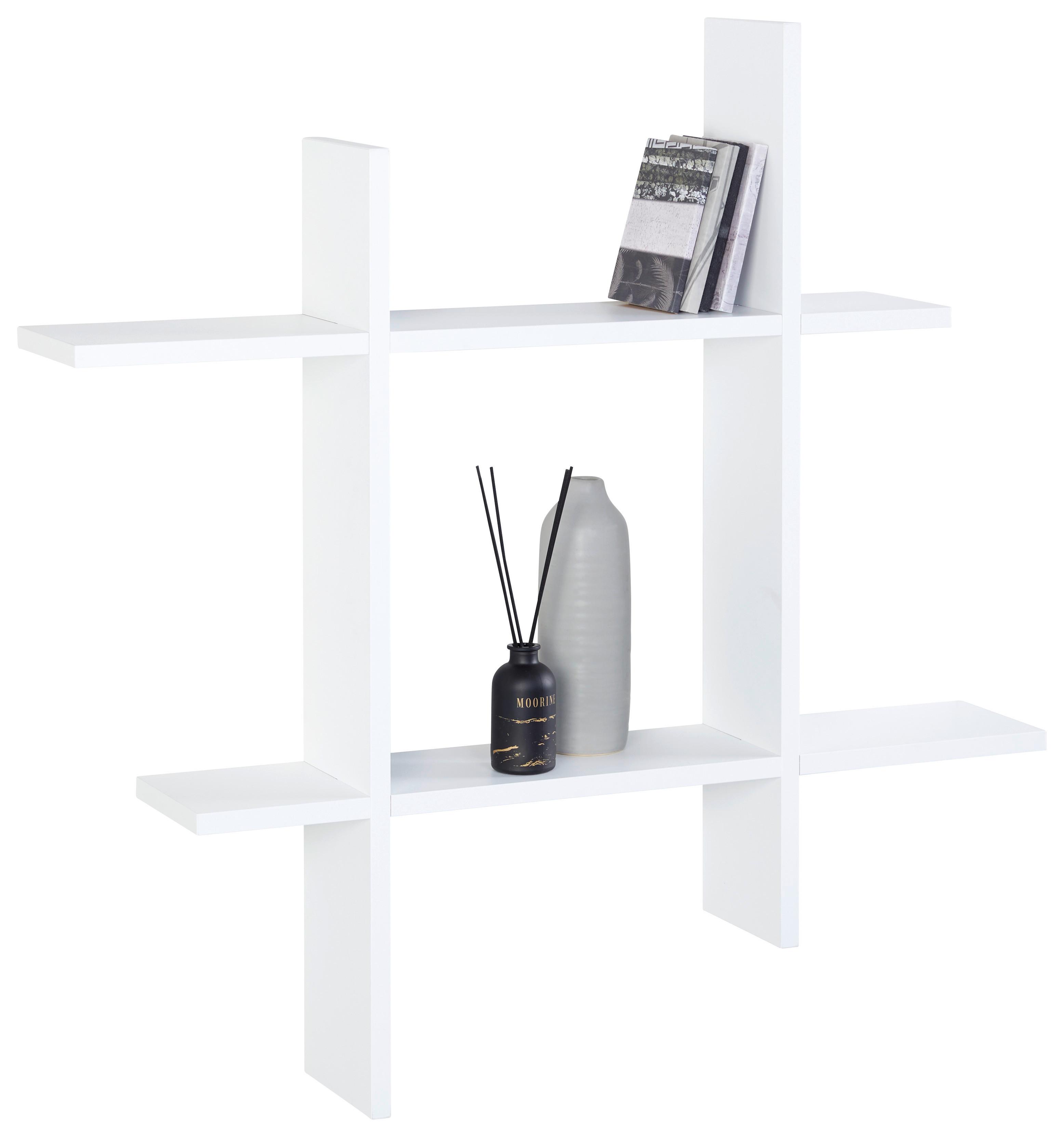 Wandregal in Weiss - Weiss, Modern, Holzwerkstoff (80/80/15cm) - Mömax
