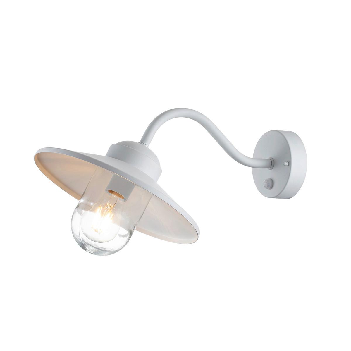 Kültéri Falilámpa Klampenborg-Pir-Wht - fehér, Konventionell, üveg/fém (42/27.5/25.5cm) - Elstead Lighting