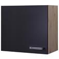 Küchenoberschrank Anthrazit/Eiche - Edelstahlfarben/Eichefarben, MODERN, Holzwerkstoff/Metall (60/54/32cm) - FlexWell.ai Küchenoberschrank Anthrazit/Eiche - Edelstahlfarben/Eichefarben, MODERN, Holzwerkstoff/Metall (60/54/32cm) - FlexWell.ai