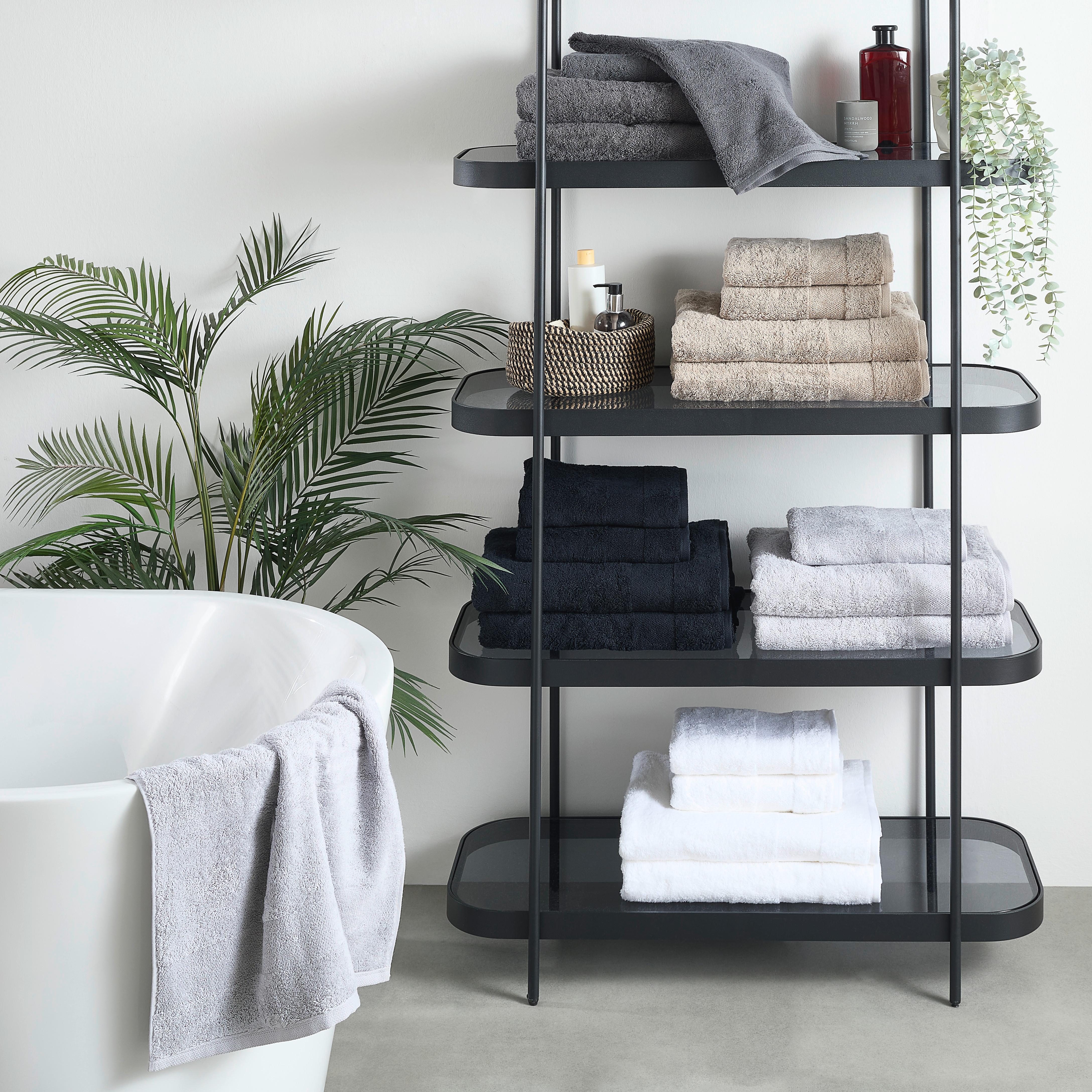 ZESTAW RĘCZNIKÓW FROTTE VILLEROY & BOCH 4SZT - antracytowy, Basics, tkanina - Villeroy & Boch