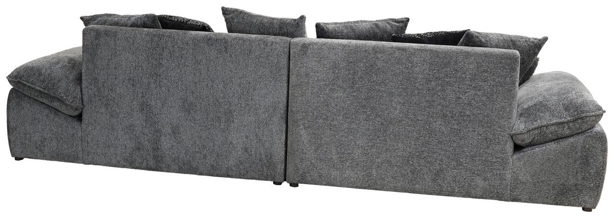 Velika Sofa Diun - siva/crna, Trend, tekstil (310/76-90/124cm) - Luca Bessoni