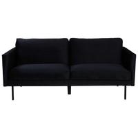2-SITZER-SOFA ZOOM - Schwarz, Design, Textil/Metall (180/78/80cm) - Livetastic