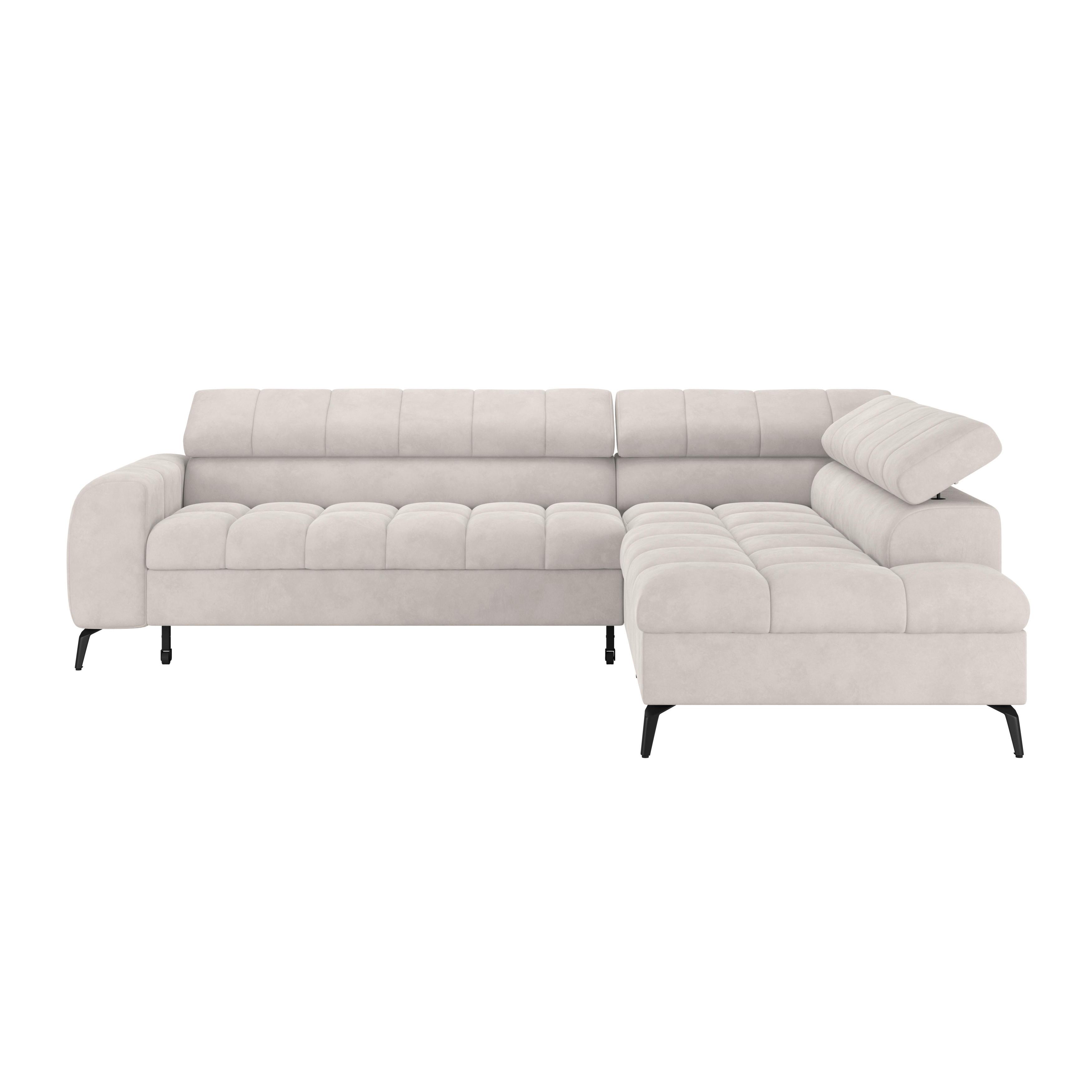 Kutna Garnitura Volf - bijela/crna, Trend, tekstil/metal (261/203cm)