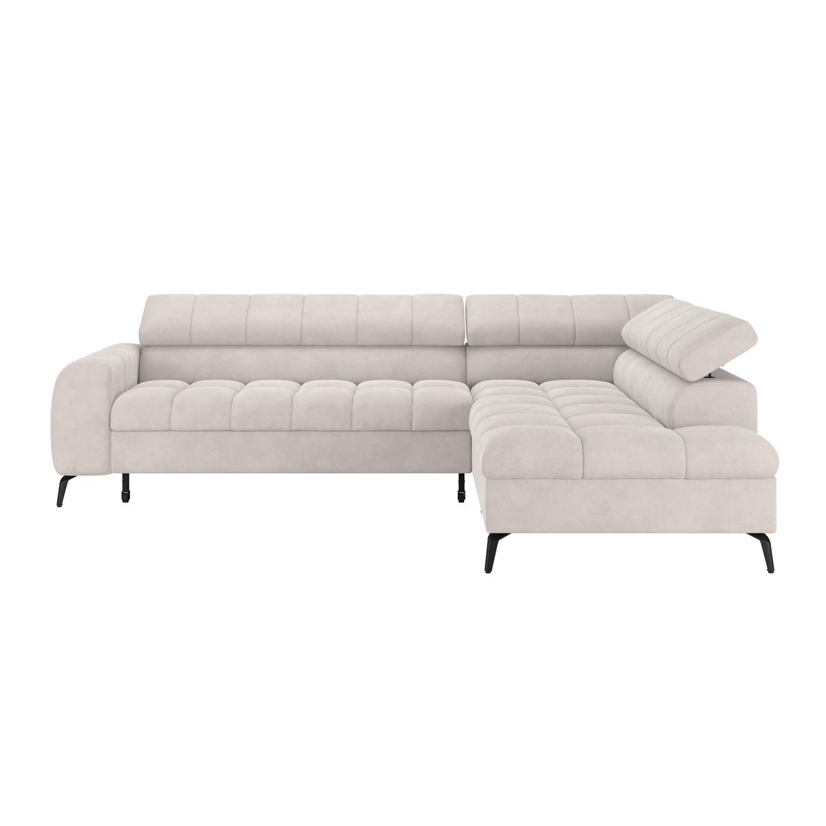 Kutna Garnitura Volf - bijela/crna, Trend, tekstil/metal (261/203cm)