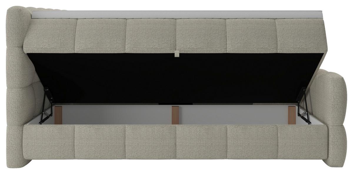 Boxspring Krevet Brisbane - crna/boje šampanjca, Trend, drvni materijal/drvo (120/200cm) - Premium Living
