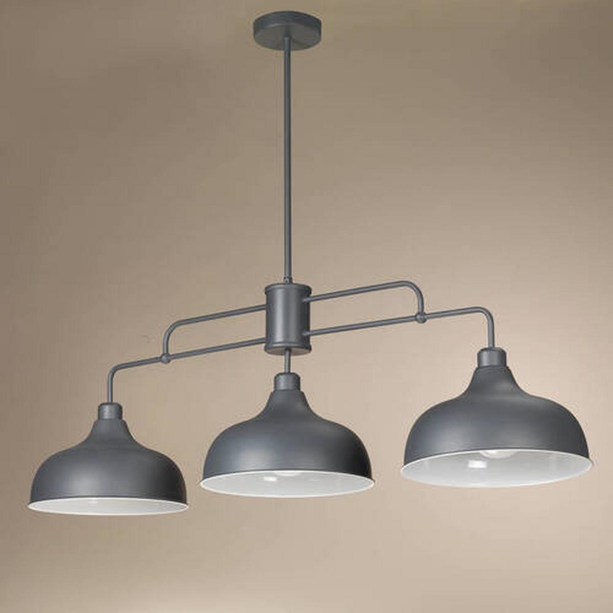 Hängeleuchte Oslo Grau max. 22 Watt - Grau, KONVENTIONELL, Metall (106/83/45cm)