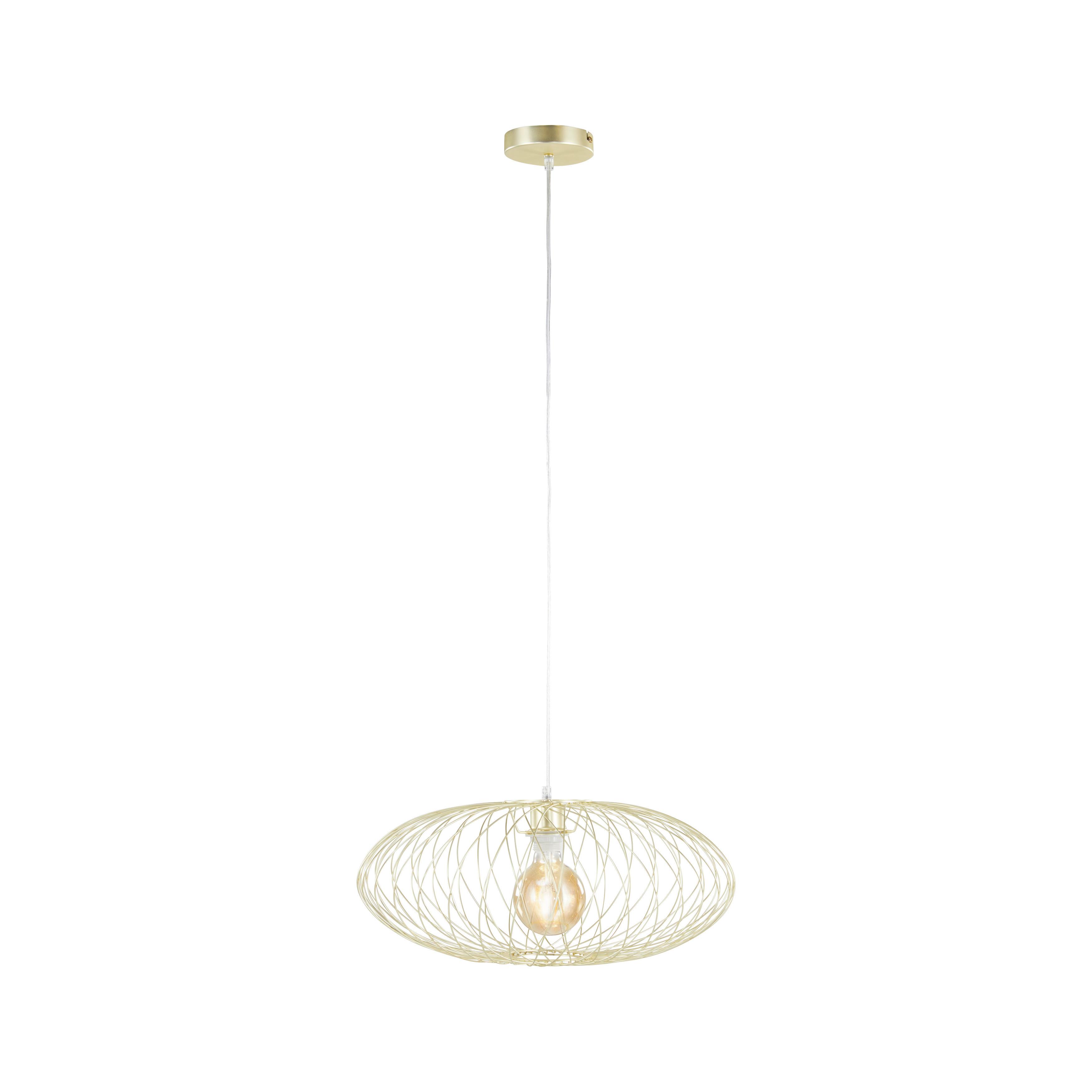 Hängeleuchte Tiziana max. 40 Watt - Goldfarben, MODERN, Metall (50/150cm) - Bessagi Home