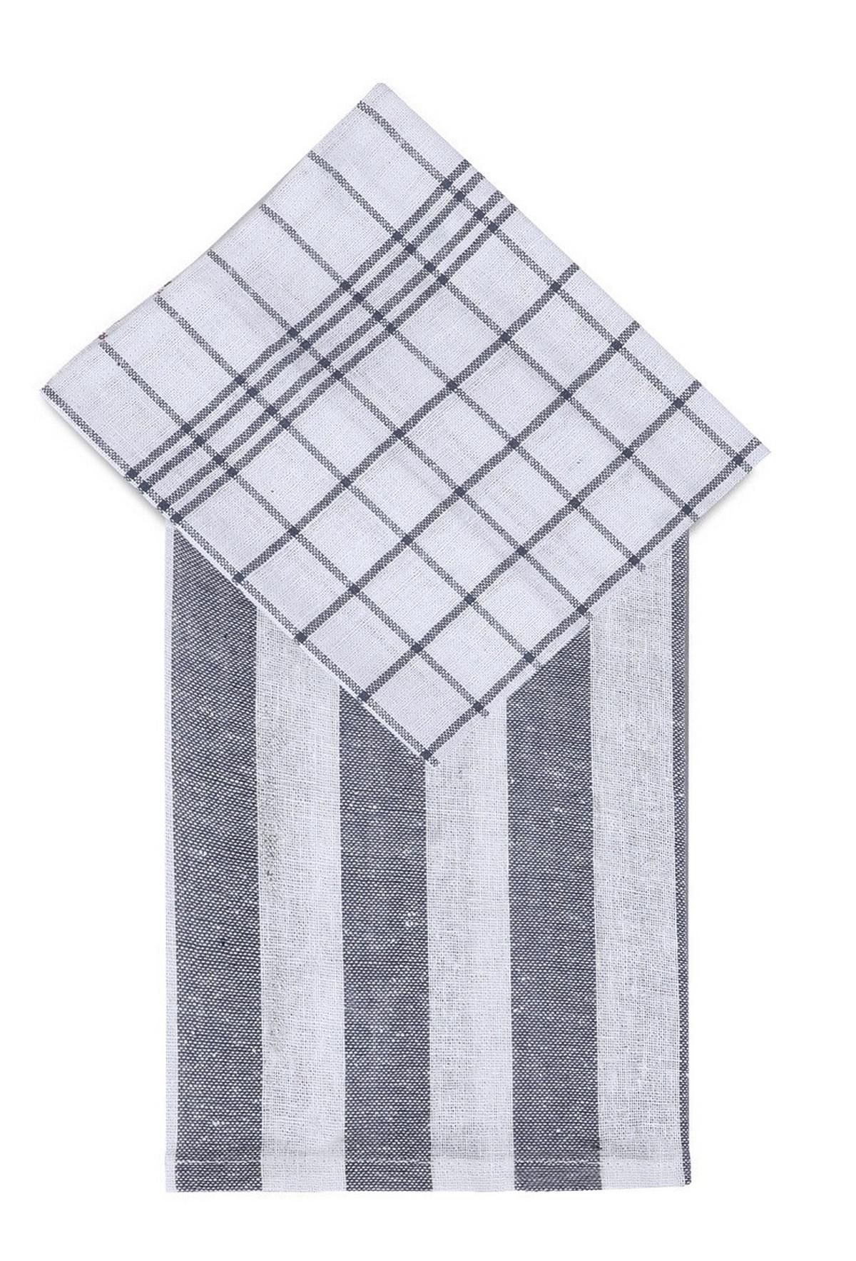 Set prosoape de vase 6/1 Ira - gri deschis, Basics, textil (50/70cm)