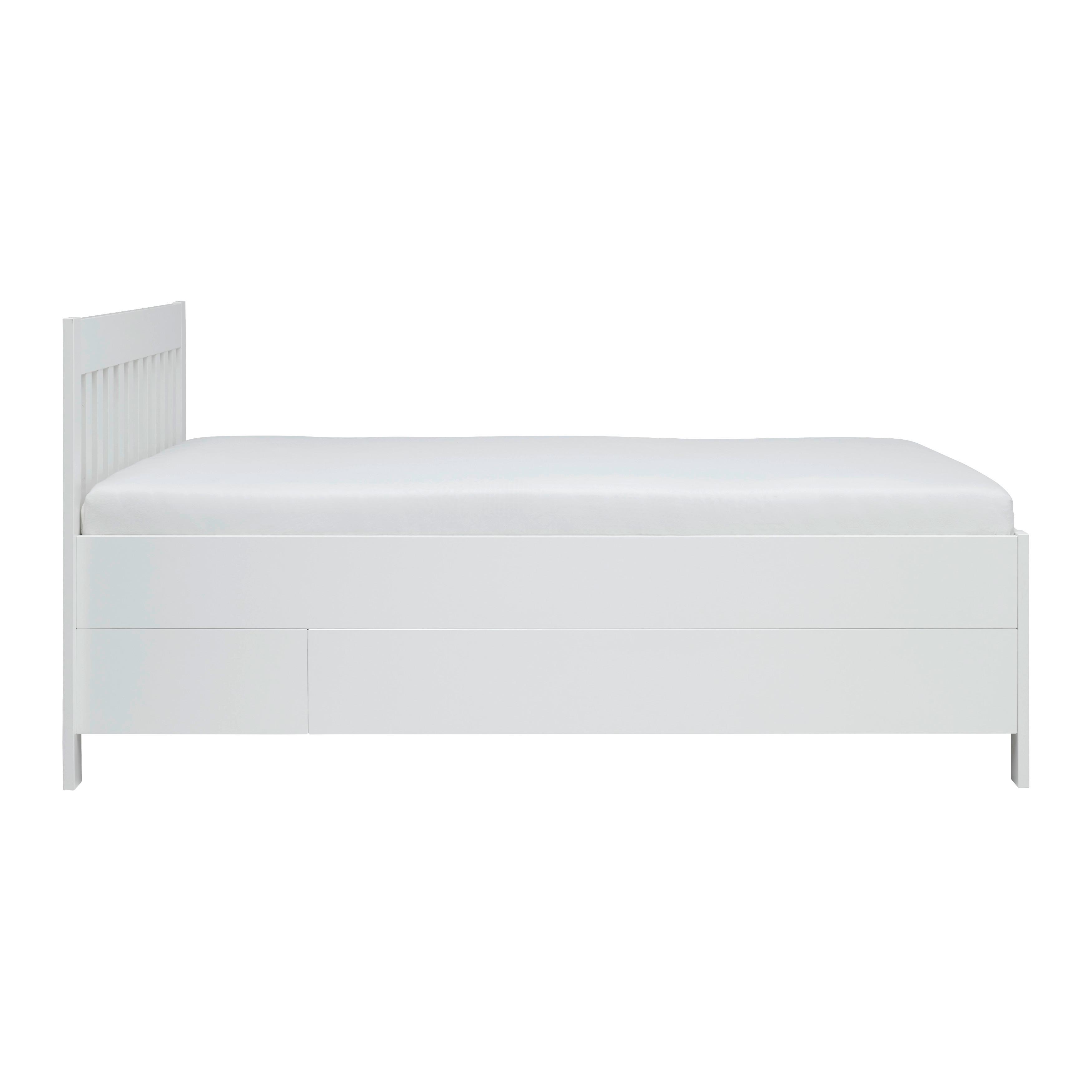 SÄNG MED FÖRVARING NIZZA - vit, Romantik / Lanthus, trä (140/200cm) - Mömax