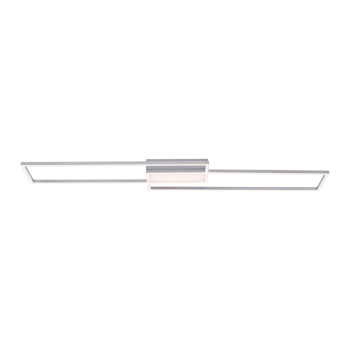 LED-Deckenleuchte Asmin max. 42 Watt - Silberfarben, Basics, Kunststoff/Metall (109,5/25,5/6cm)
