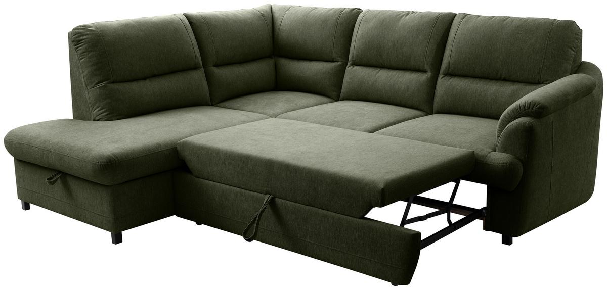 Kutna Garnitura Gusto - zelena/crna, Basics, tekstil/drvo (200/240cm) - Modern Living