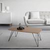 SOFFBORD MELVIN - svart/ekfärgad, Modern, metall/trämaterial (110/40/60cm) - Mömax