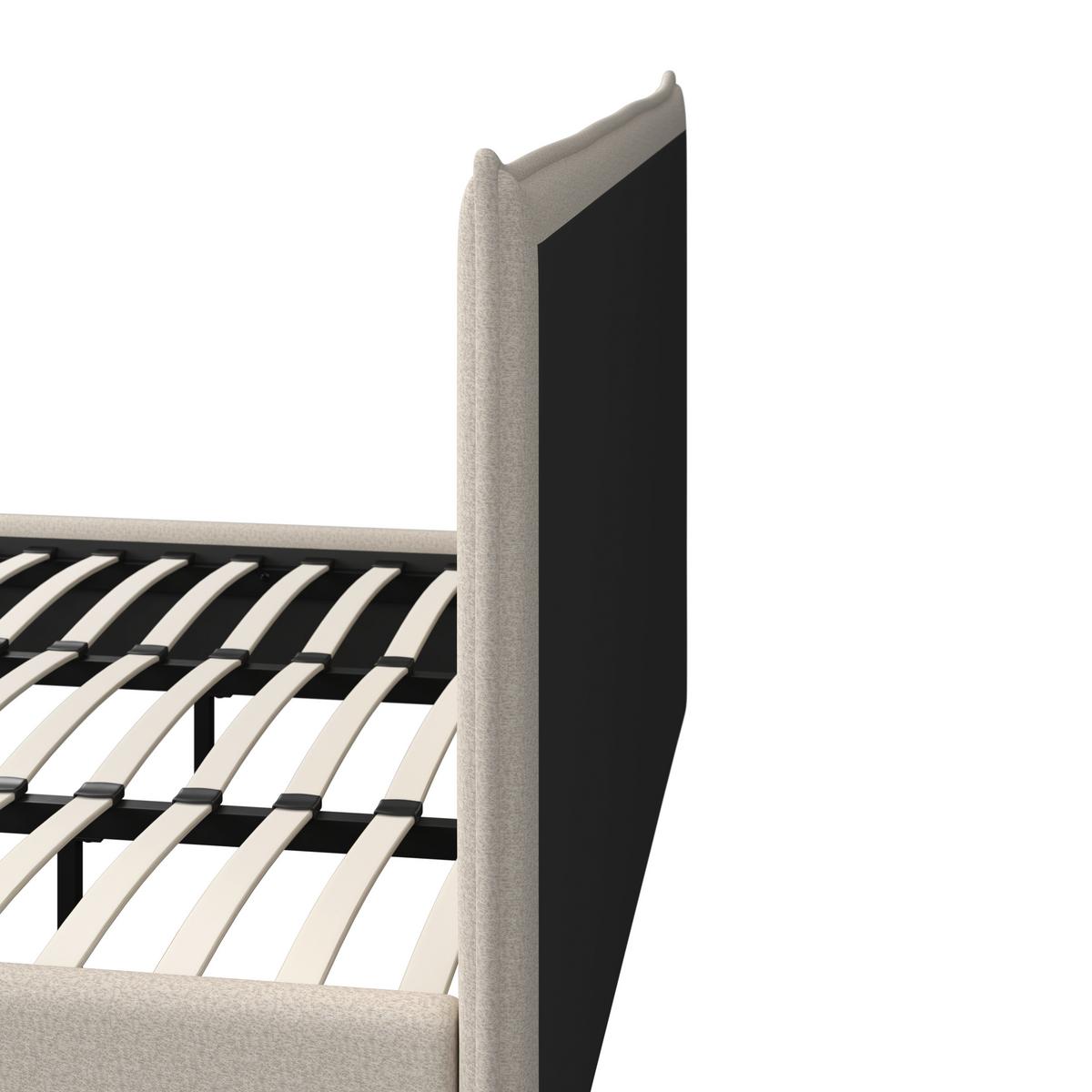 Polsterbett Alba Beige ca. 180x200 cm - Beige/Schwarz, Modern, Holz/Kunststoff (180/200cm) - Bessagi Home