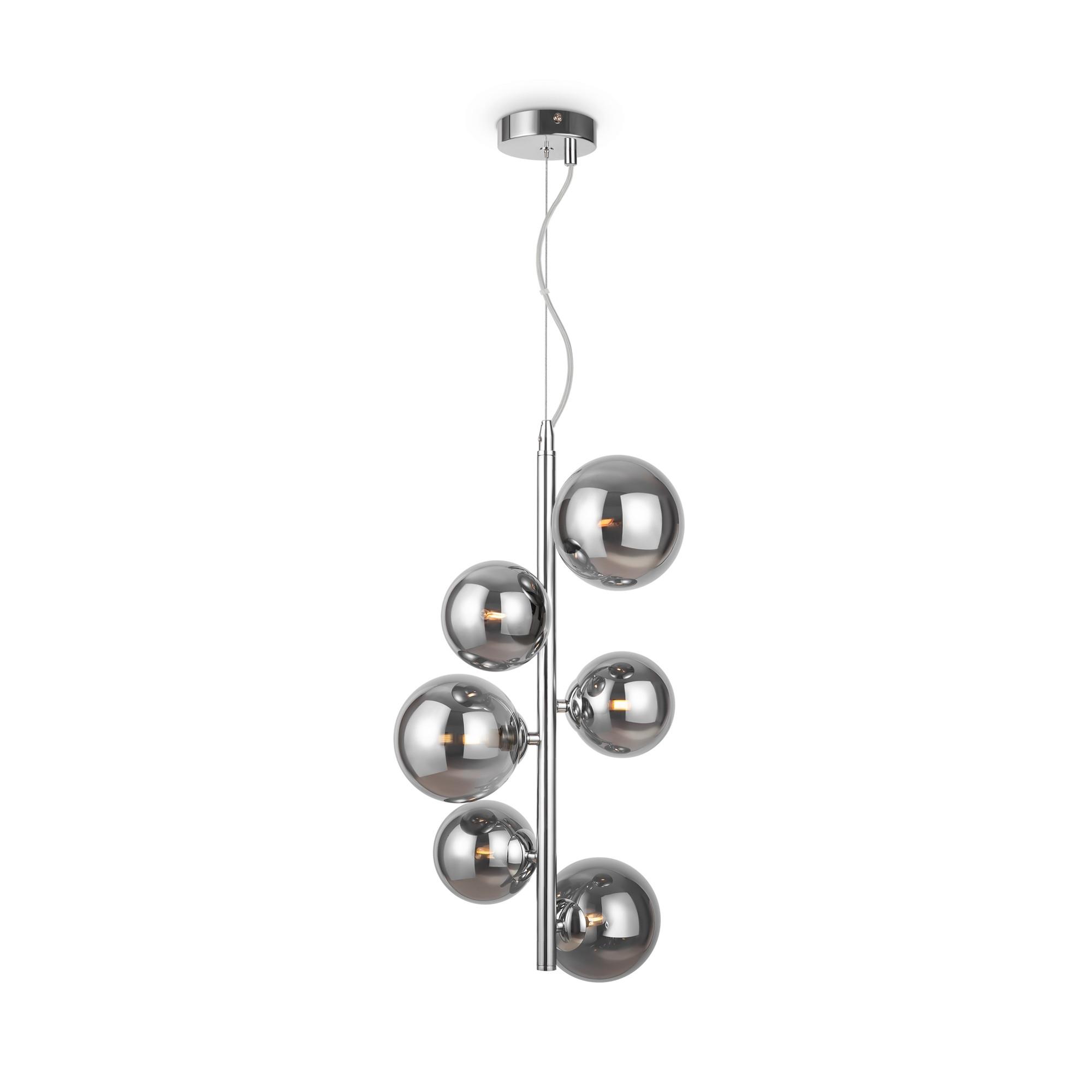 Pendelleuchte Dallas Chromfarben max. 28 Watt - Chromfarben/Grau, Trend, Glas/Metall (29/170cm) - MAYTONI