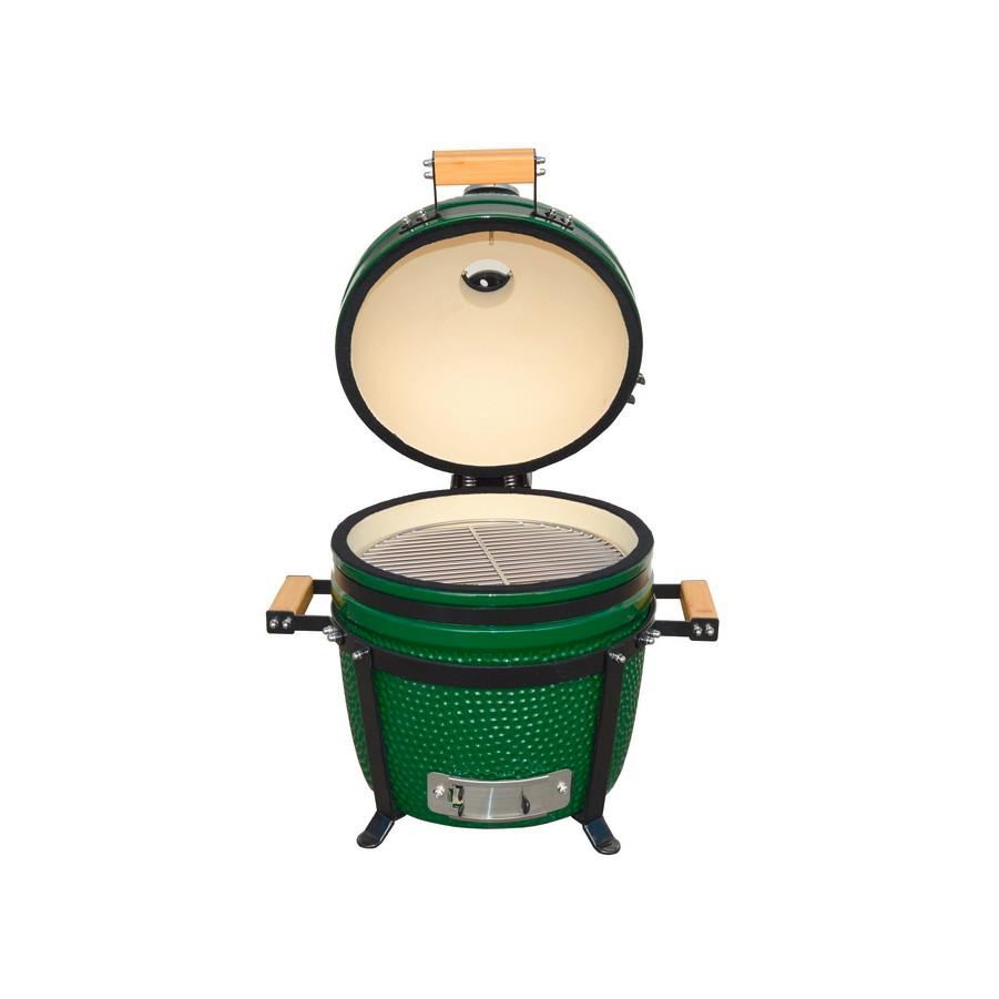 Kerámia Grill Kamado Miniplus - piros/zöld, fém/kerámia (39/86cm)