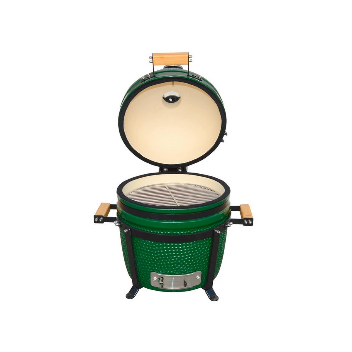 Kerámia Grill Kamado Miniplus - piros/zöld, fém/kerámia (39/86cm)