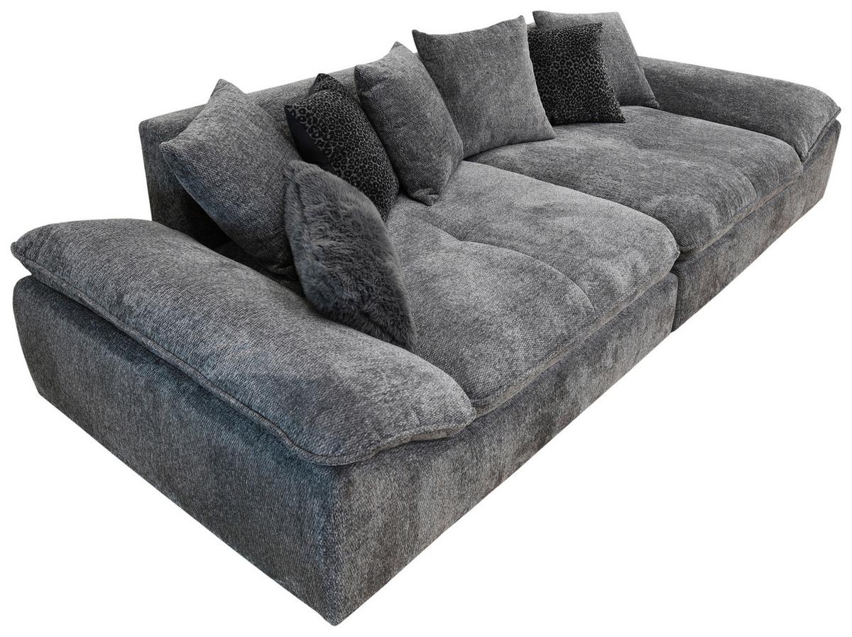 Velika Sofa Diun - siva/crna, Trend, tekstil (310/76-90/124cm) - Luca Bessoni
