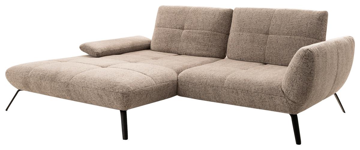 Wohnlandschaft Trendy Plus links Taupe/Beigebraun - Taupe/Beigebraun, MODERN, Textil (273/207cm) - Premium Living