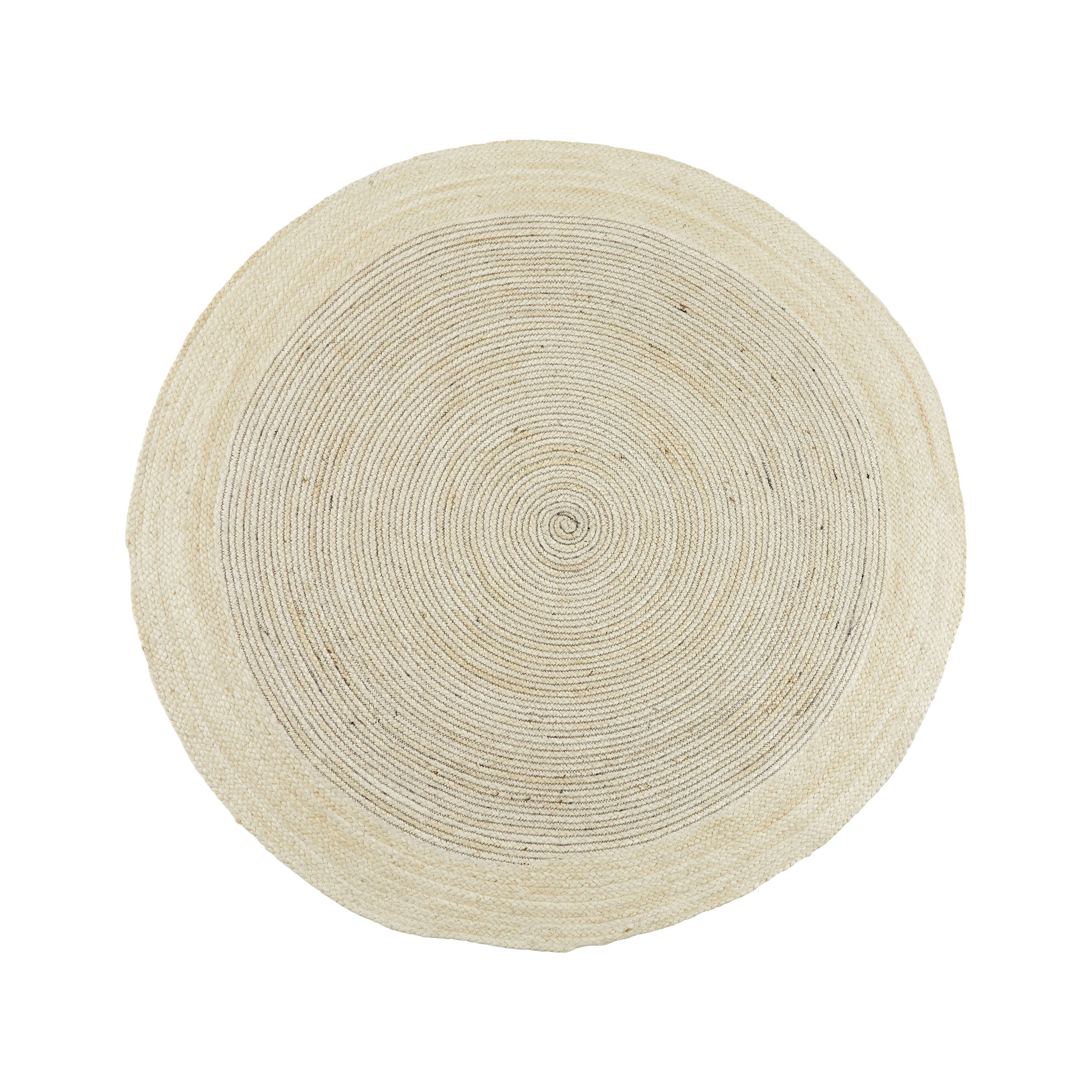 Teppich Kiara in Weiß/Grau Ø ca. 160cm - Weiß, MODERN, Textil (160cm)