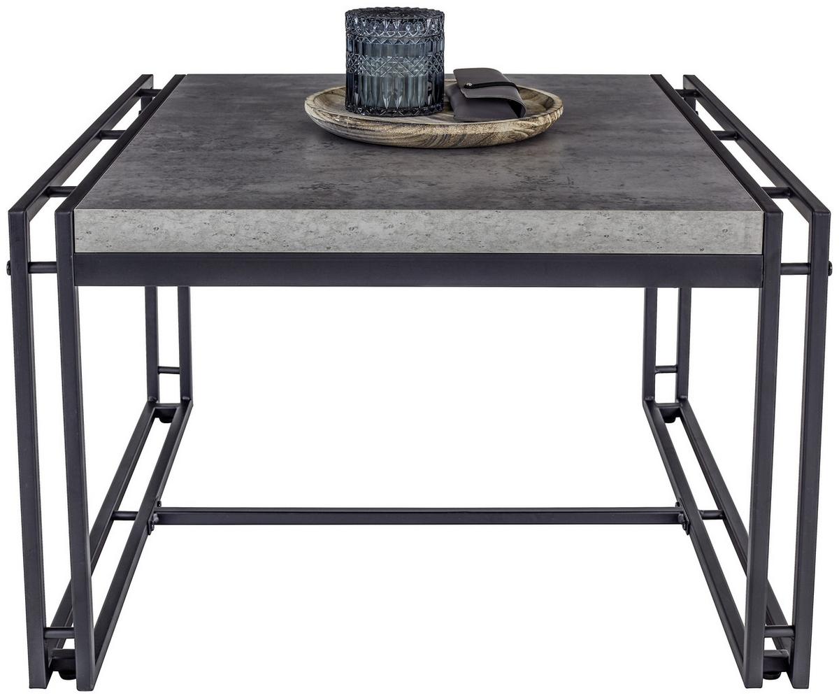 Klubska Miza Bistro, Siva, Črna - siva/črna, Moderno, kovina/umetna masa (72/45/72cm)