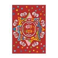 WEBTEPPICH SPIRIT GLOWY 3145 R M 110X160 - Rot, Basics, Textil (110/160cm) - Kayoom