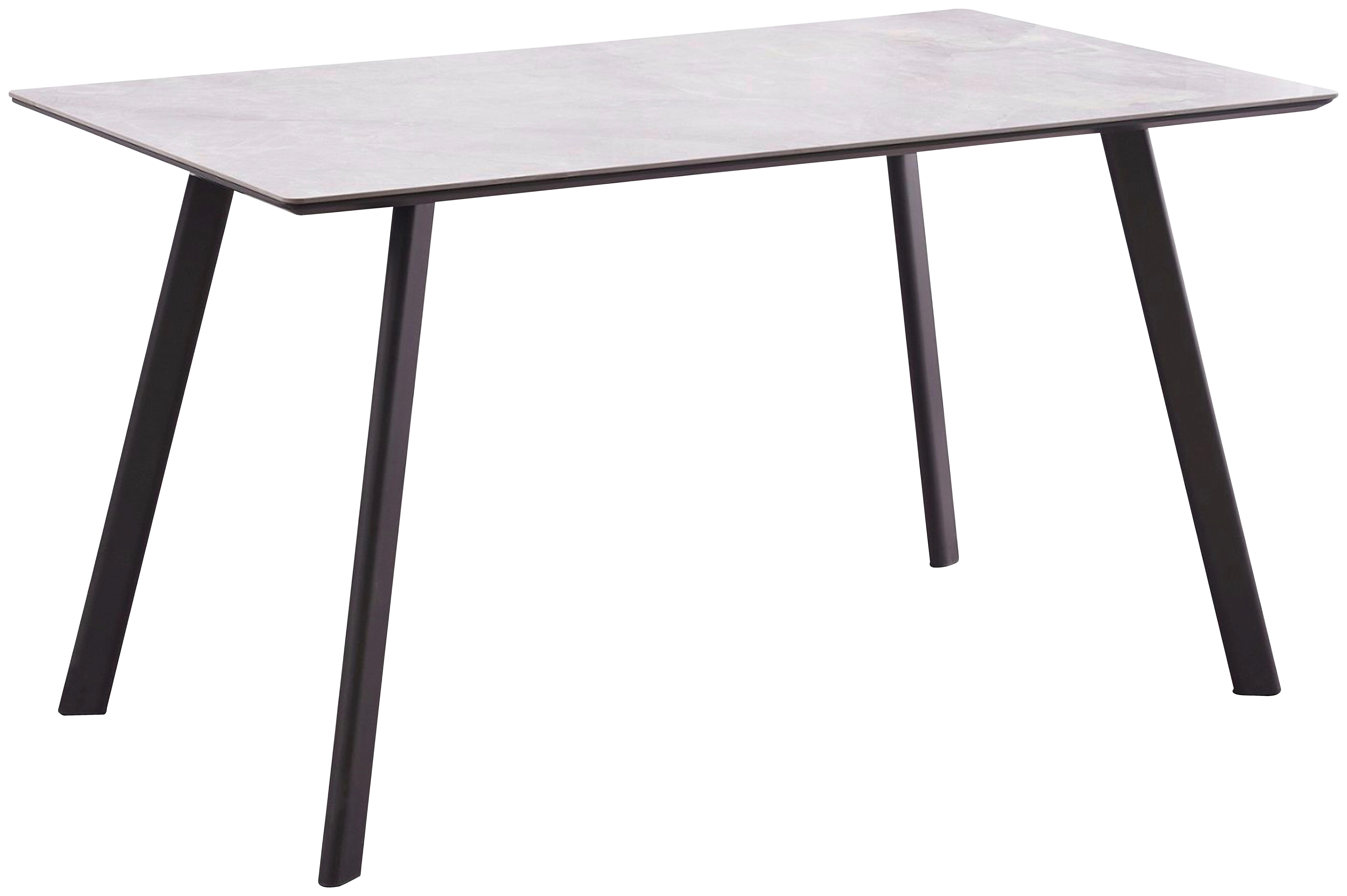 Jedilna Miza George, Črna, Siva, 140x80 - siva/črna, Konvencionalno, kovina/leseni material (140/76/80cm) - Mömax