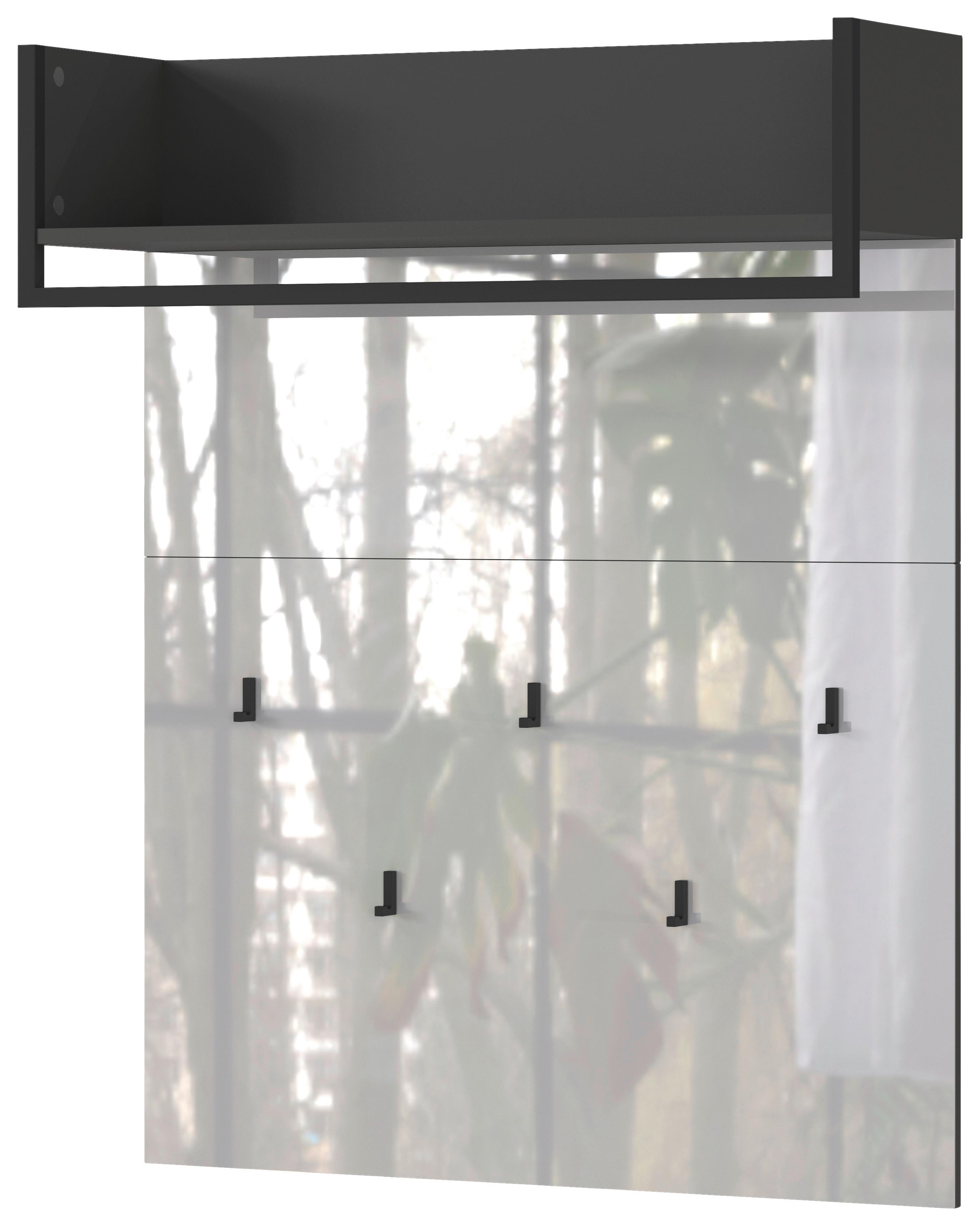 GARDEROBENPANEEL CEDUNA -EXKLUSIV- - Graphitfarben, Modern, Glas/Holzwerkstoff (89/114/30cm) - Premium Living