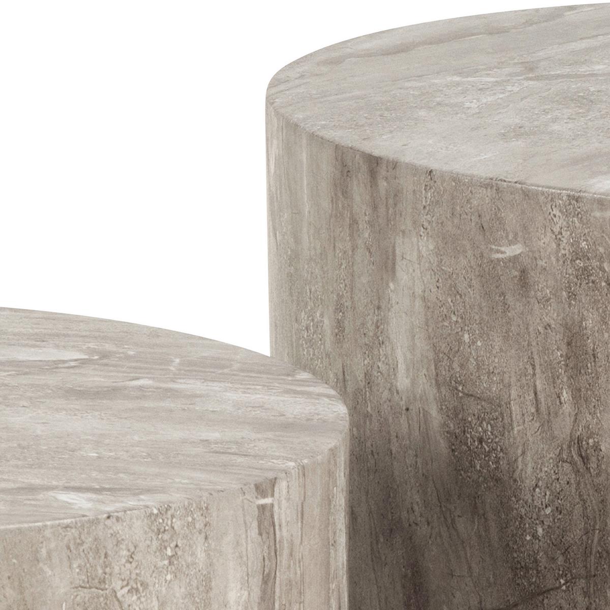 ZESTAW STOLIKÓW KAWOWYCH DICE - szary, Design, materiał drewnopochodny (58-50/58-50/40-33cm) - MID.YOU