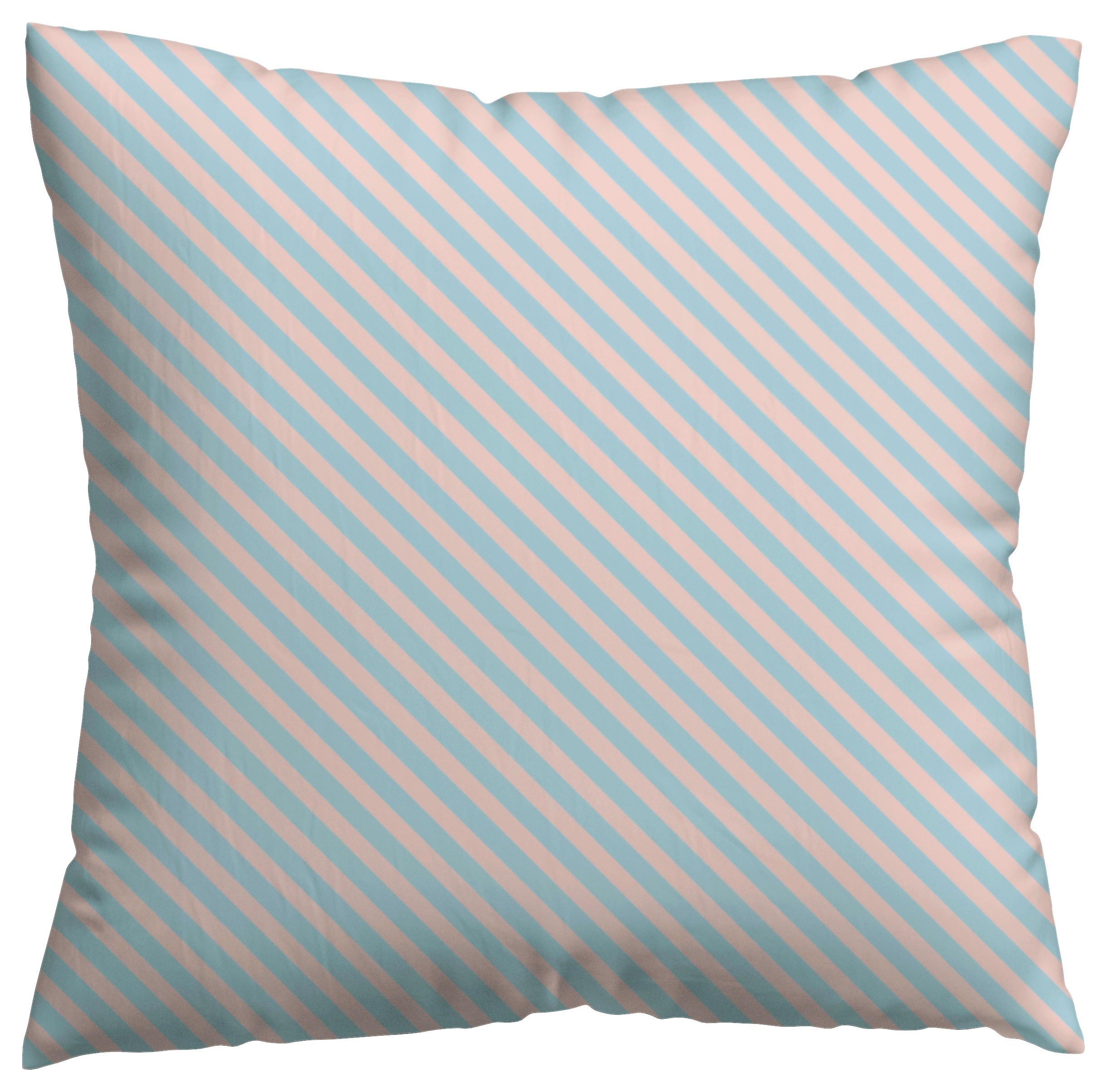 Kissenbezug Woven Satin Rosa/Hellblau ca. 40x40cm - Rosa/Hellblau, Basics, Textil (40/40cm) - Schlafgut