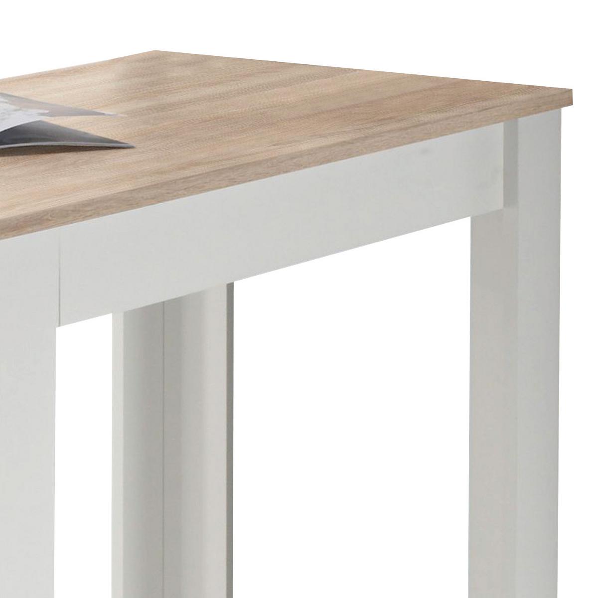 STÓŁ BAROWY MOJITO - kolor dębowy/biały, Design, materiał drewnopochodny (115/50/103cm) - MID.YOU