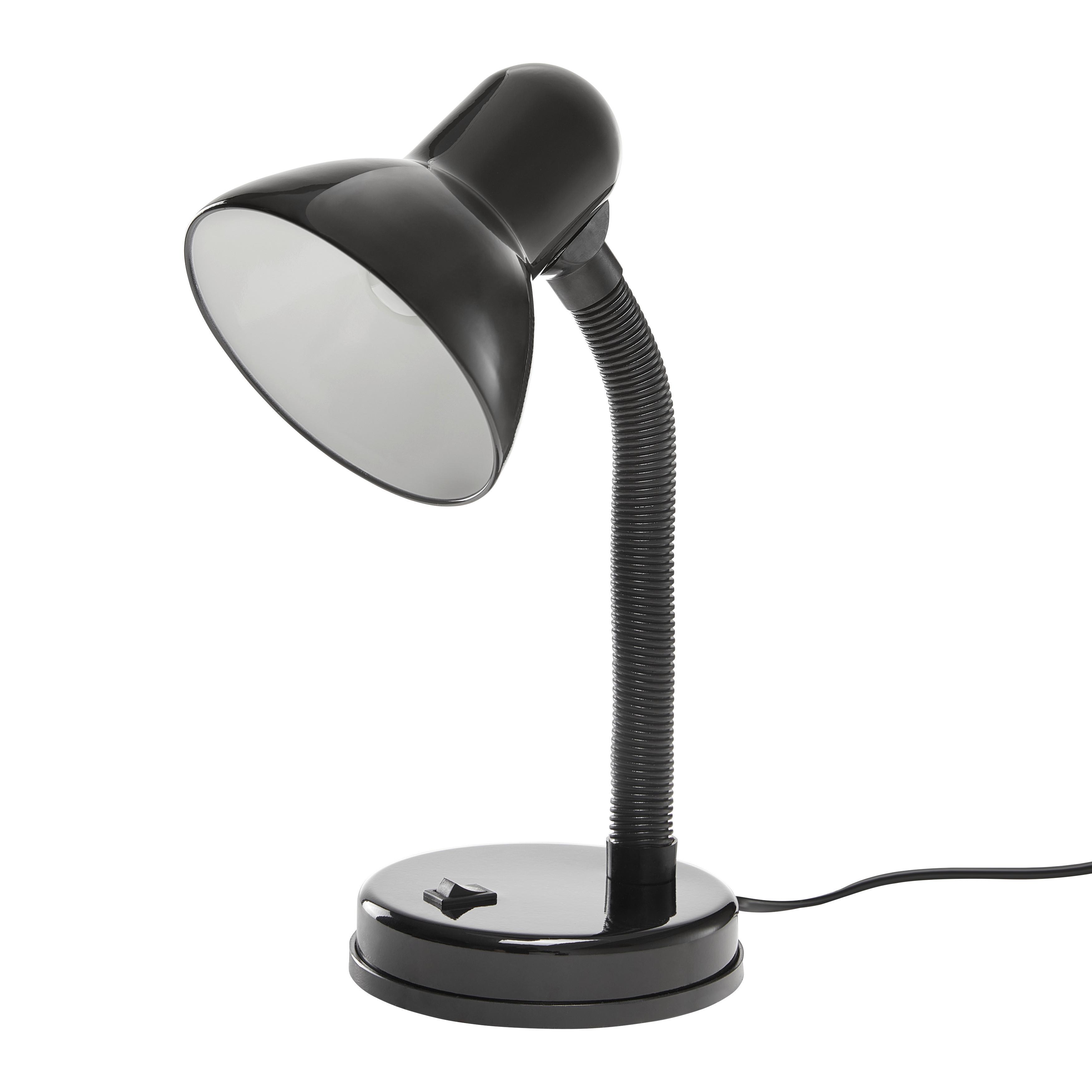Schreibtischleuchte Leona max. 40 Watt - Schwarz, Kunststoff/Metall (14,5/14,5/37,8cm) - Mömax