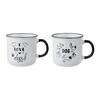 SET DE TASSES DOGS - noir/blanc, KONVENTIONELL, céramique (9,8/9,2cm) - Mömax