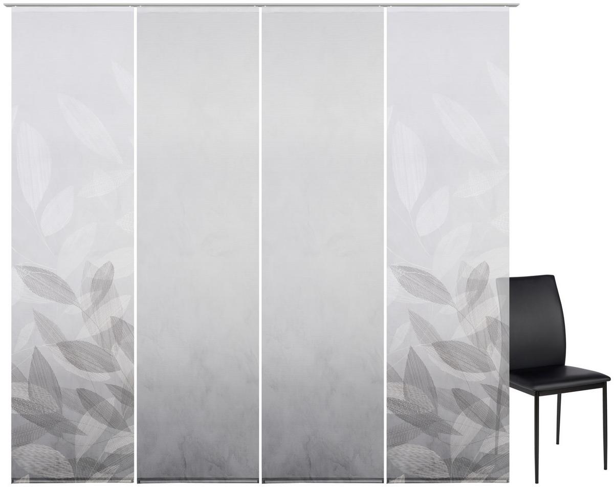 ZASŁONA PANELOWA ABIGAIL - szary, Natur, tkanina (60/245cm) - Novel