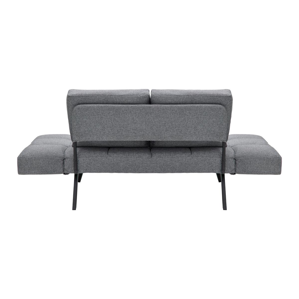 Schlafsofa Aurelia Dunkelgrau Webstoff - Hellgrau/Schwarz, MODERN, Holz/Textil (191/73/78cm) - Bessagi Home