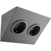 Steckdosenelement Caressi 2ST14 in schwarz - Schwarz (14/8,3/8,3cm)