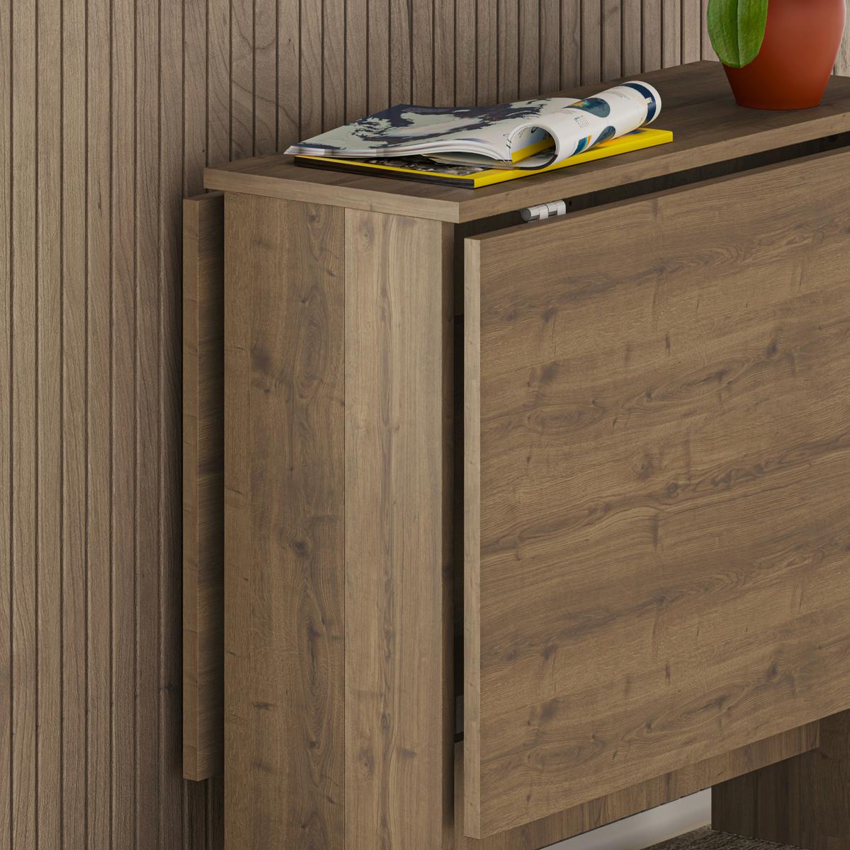 Jedilna Miza Artemio, Barva Temnega Hrasta, 130x76cm - temni hrast, Design, leseni material (130/76/73cm) - Livetastic