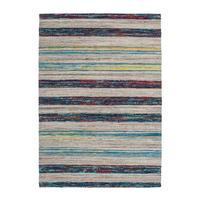 Flachwebeteppich Duarte 210 Natur / Blau 80x150 - Blau/Naturfarben, Basics, Textil (80/150cm) - Kayoom